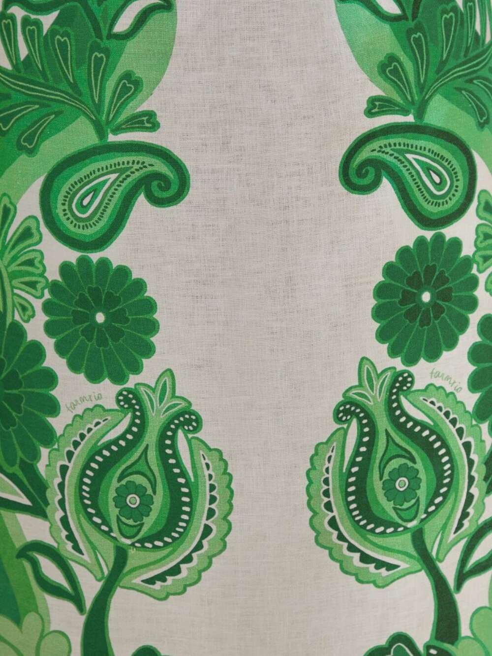 Farm Rio Linen Festival Green Midi Skirt *BRAND NEW WITHOUT TAGS* - Picture 13 of 13